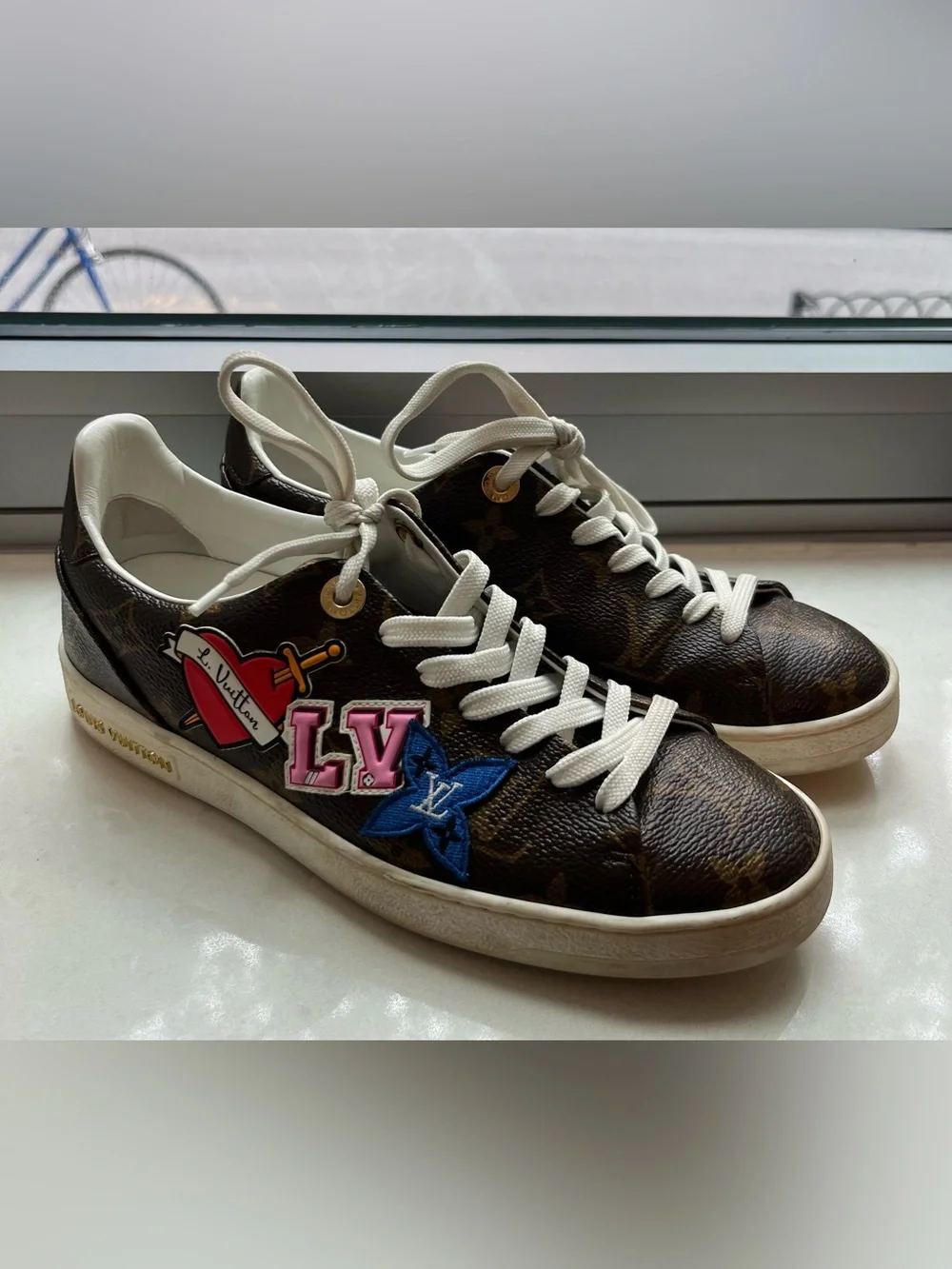 Louis Vuitton women’s leather monogram sneakers